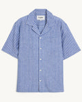 Linen Stripe SS - Blue