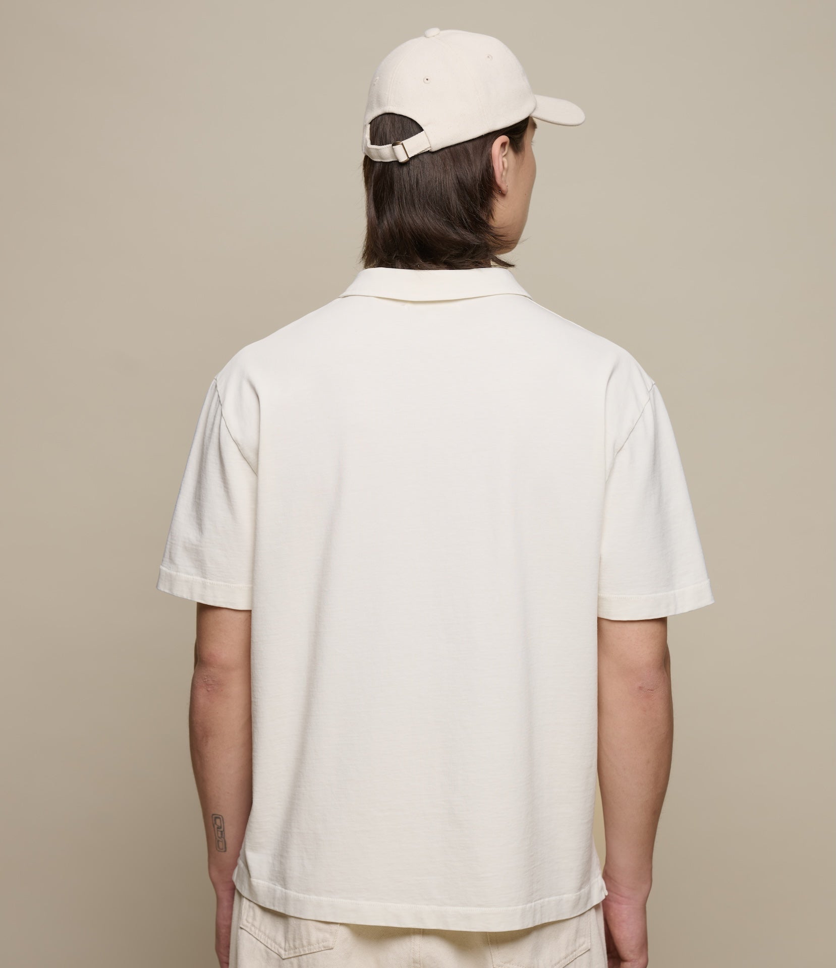 Sturdy Boxy Fit Giza Cotton-Hemp  Zip T-Shirt