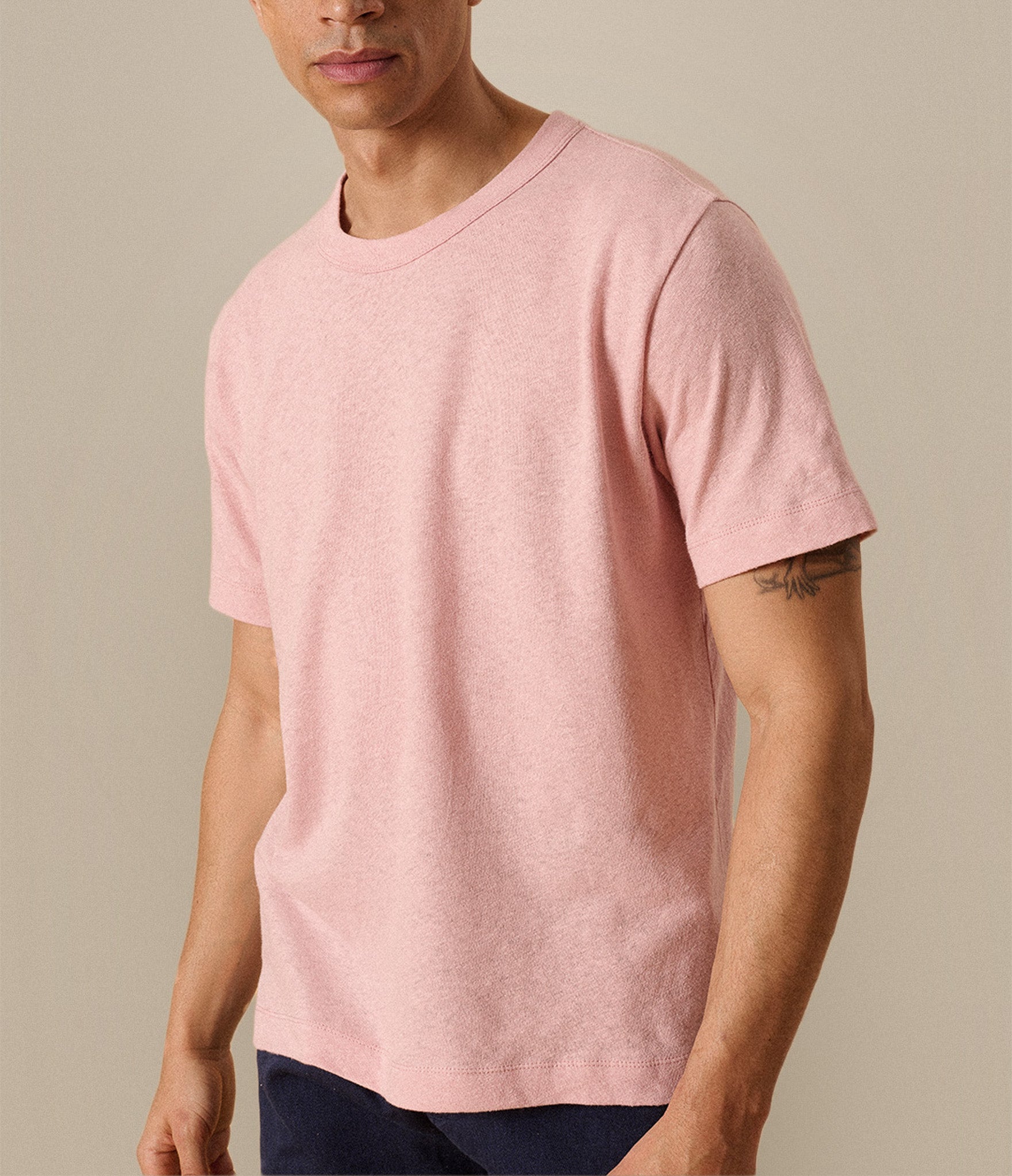 Original Fibres x Merz b. Schwanen Linen-Cotton T-shirt