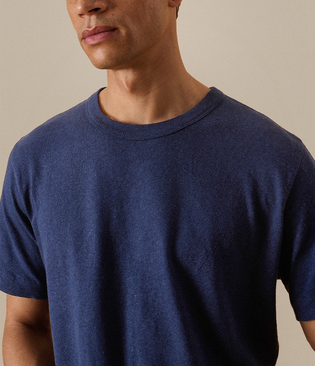 Original Fibres x Merz b. Schwanen Linen-Cotton T-shirt