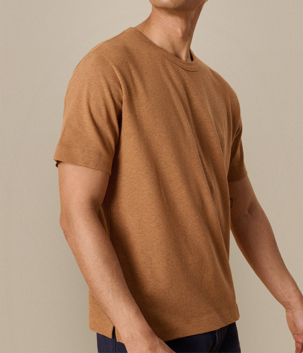 Original Fibres x Merz b. Schwanen Linen-Cotton T-shirt