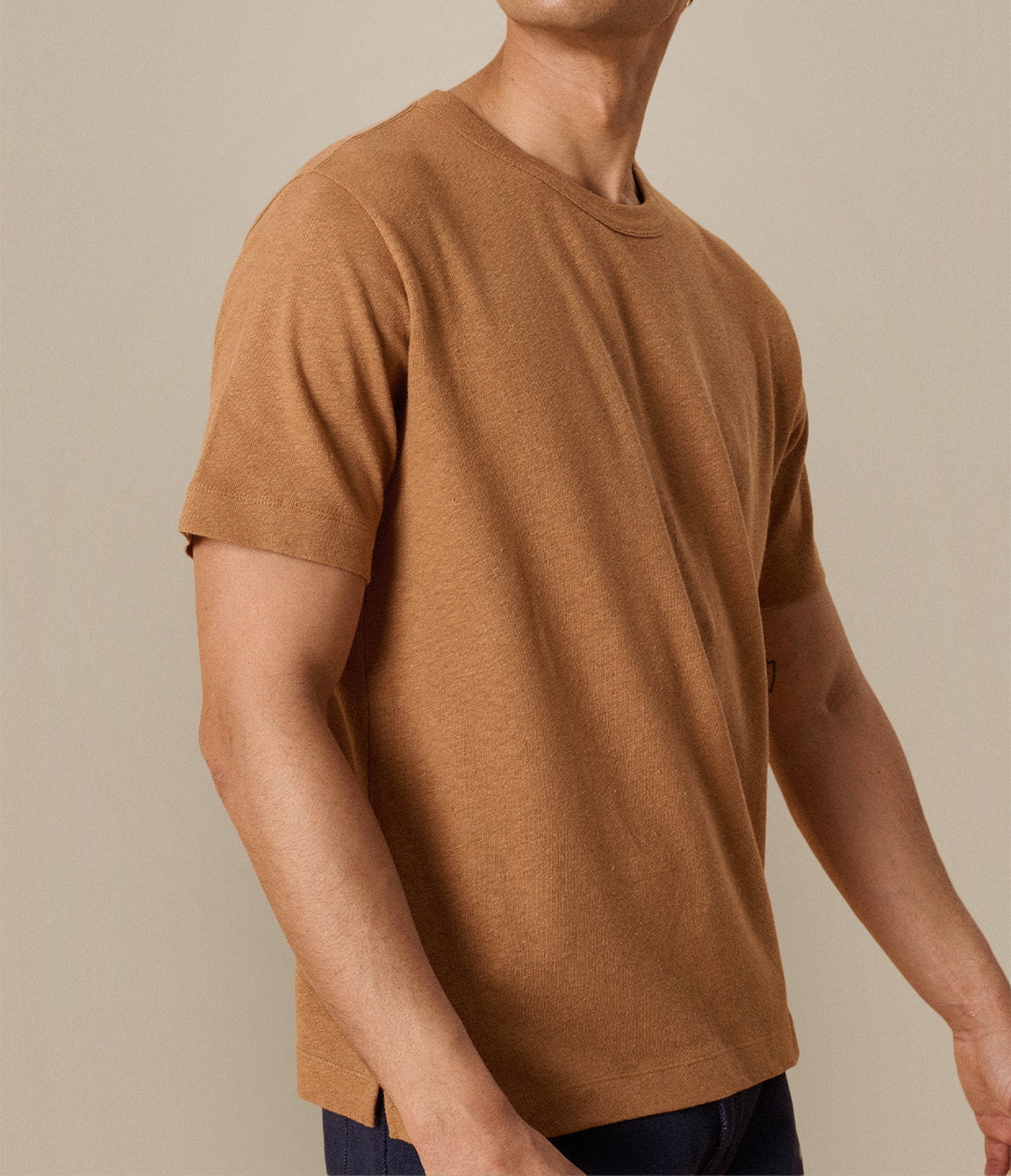Original Fibres x Merz b. Schwanen Linen-Cotton T-shirt