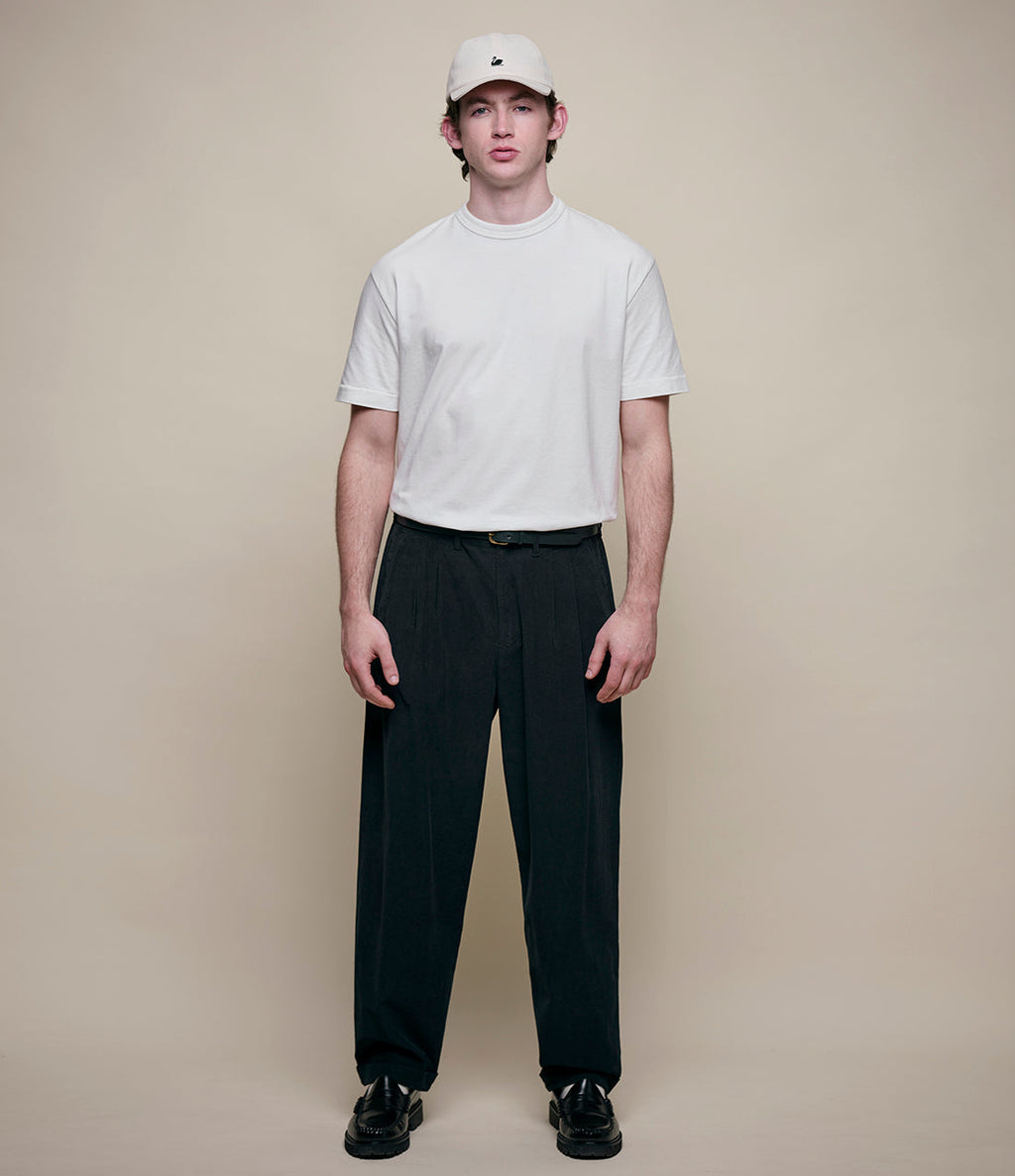 Sturdy Boxy Fit Giza Cotton-Hemp T-Shirt