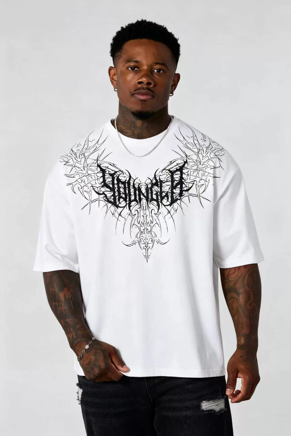 YOUNG LA Sports Short sleeved Men's T-shirt Loose American Trendy Brand Fitness Training Heavy Cotton Casual Half Sleeve