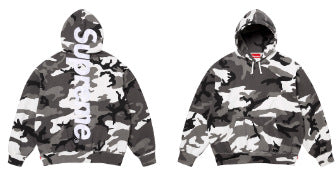 Supreme Camo Logo Hooded Sweatshirt - Urban Camo / Snow Camo