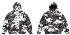 Supreme Camo Logo Hooded Sweatshirt - Urban Camo / Snow Camo