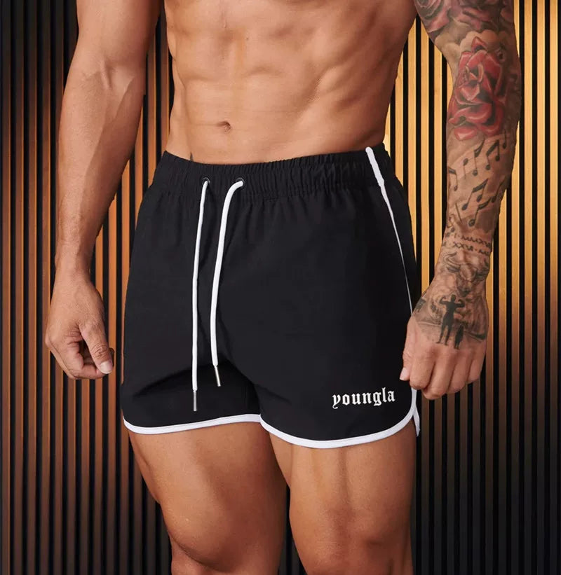 YOONGLA's new muscle fitness shorts are versatile for men and women, suitable for running, casual, elastic and breathable three quarter pants