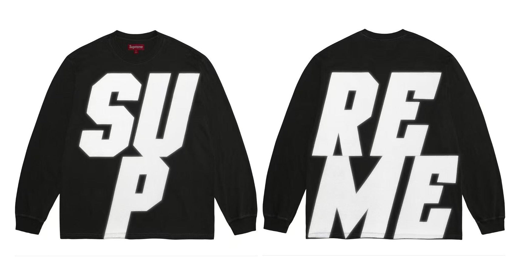 Supreme Massive Lettering L/S Tee – Black