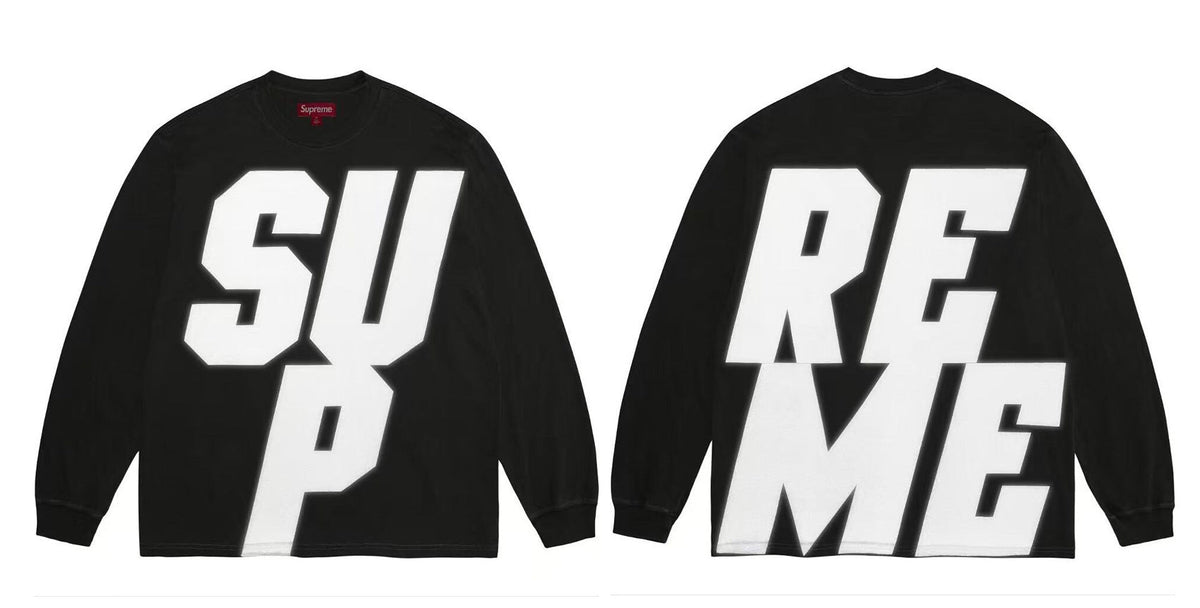 Supreme Massive Lettering L/S Tee – Black