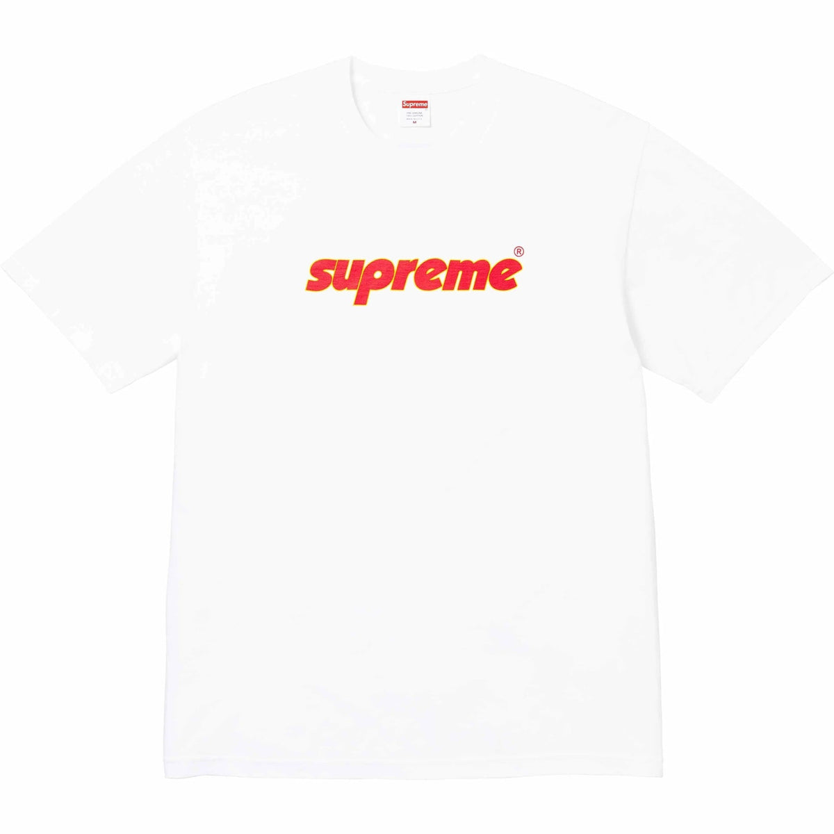 Supreme Italic Red Logo T-Shirt – White