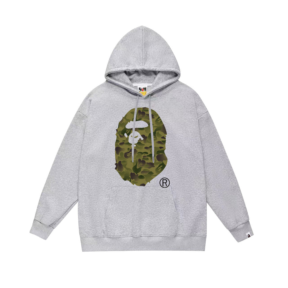 BAPE White Camo APE Head Pullover Hoodie