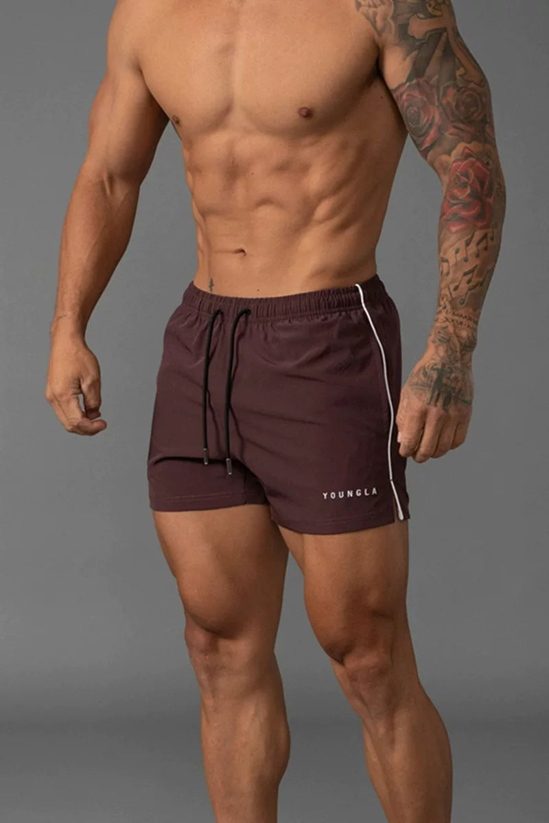 YOUNG LA's new summer men's casual sports outdoor shorts are breathable, casual, running, and fitness three quarter pants
