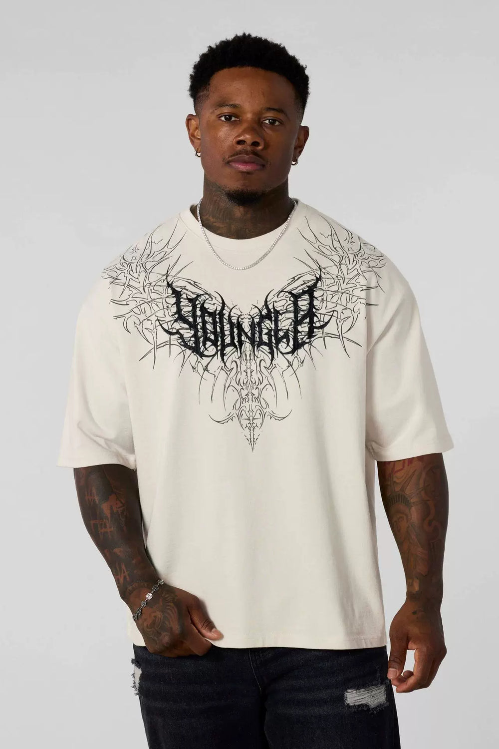 YOUNG LA Sports Short sleeved Men's T-shirt Loose American Trendy Brand Fitness Training Heavy Cotton Casual Half Sleeve