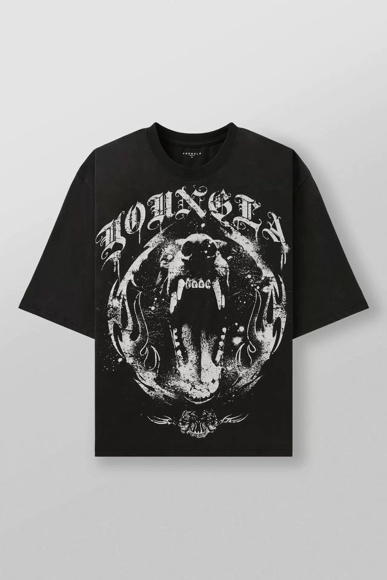YOUNG LA Sports Short sleeved Men's T-shirt American Trendy Brand Loose Fitness Training Muscle Rubbing Iron Dog Heavy Cotton