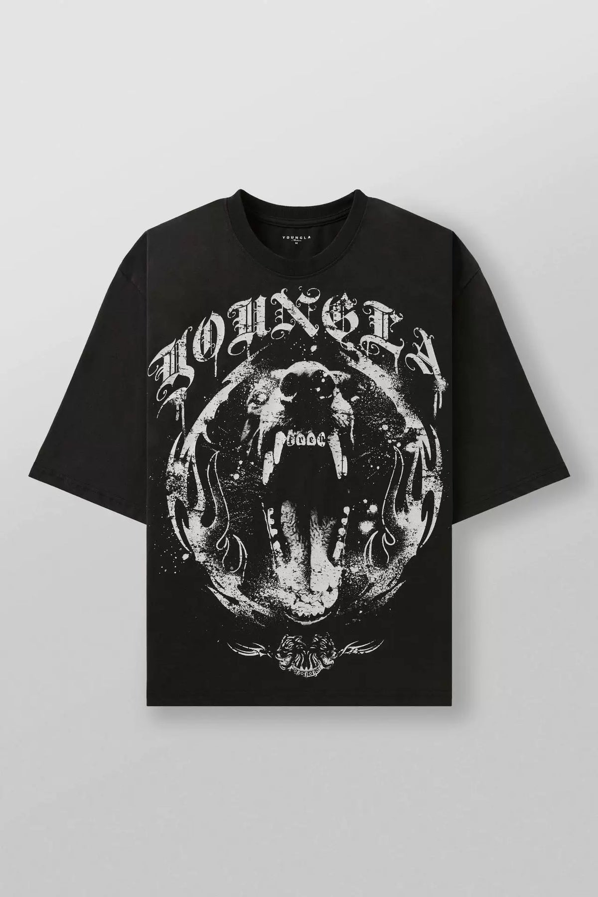 YOUNG LA Sports Short sleeved Men's T-shirt American Trendy Brand Loose Fitness Training Muscle Rubbing Iron Dog Heavy Cotton