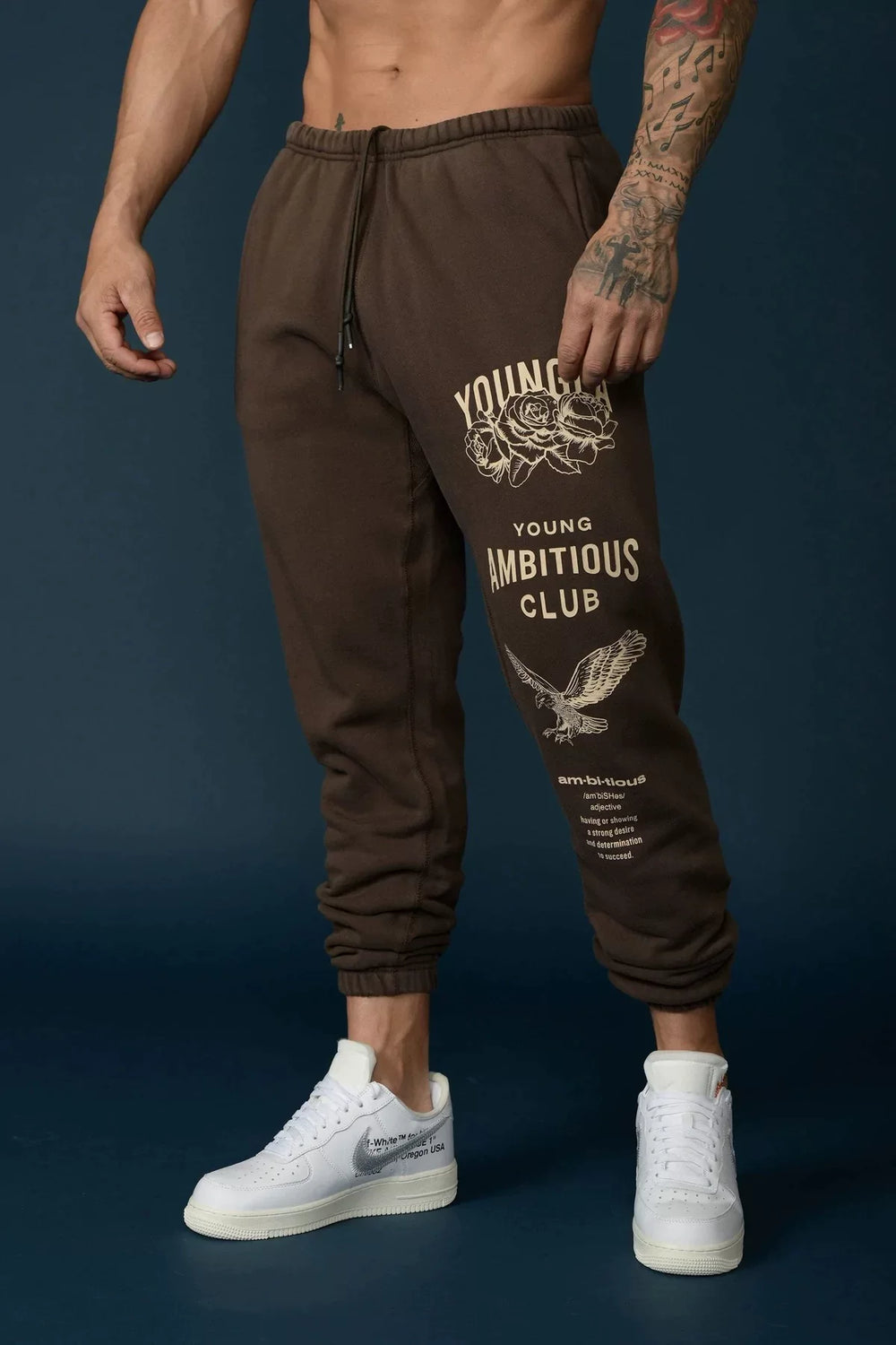 YOONGLA sports pants men's casual thick cotton pants American fashion brand fitness muscle massage iron dog closure foot binding spring and autumn