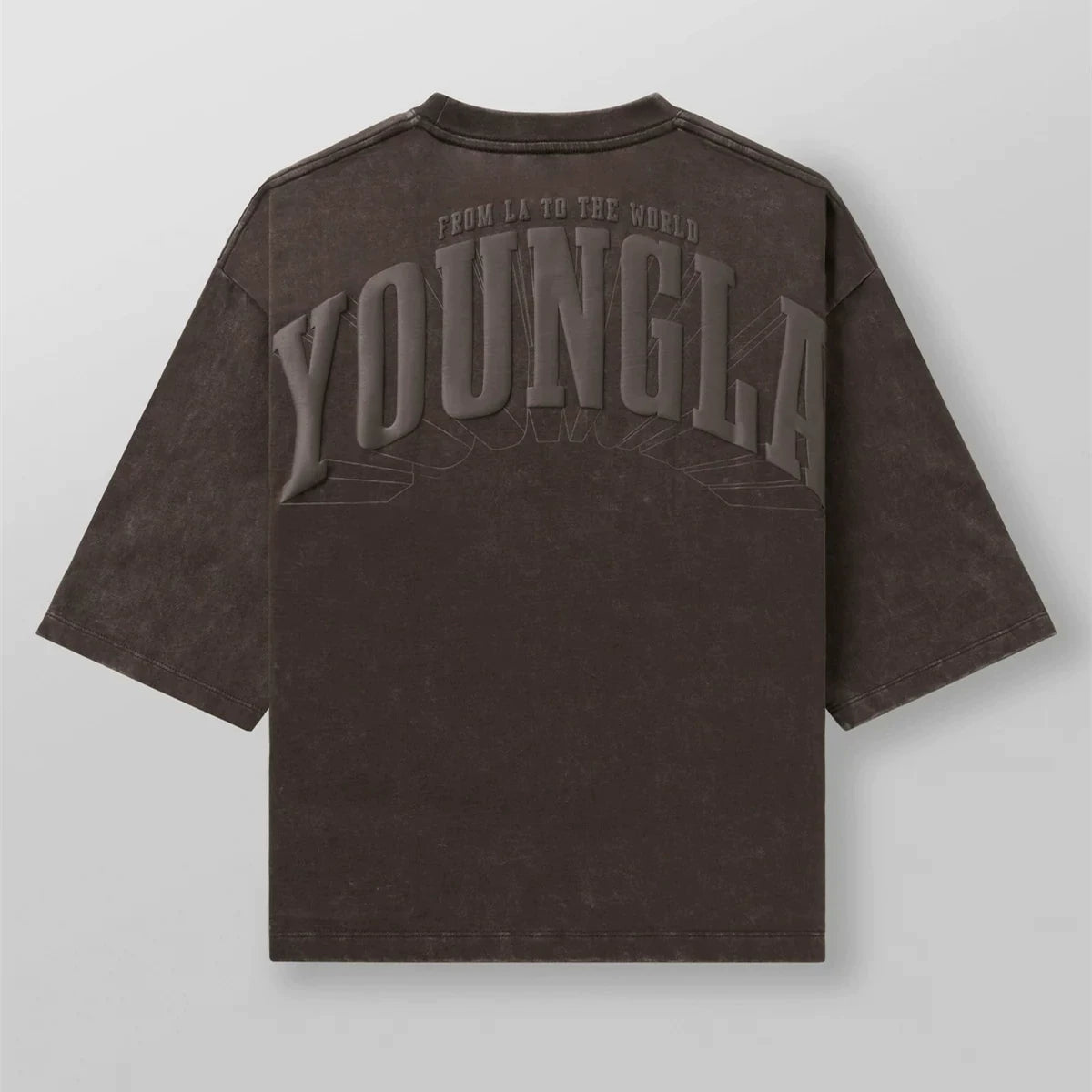 YONGLA American sports T-shirt foam printed pure cotton fitness short sleeved muscle men's loose top casual trendy brand