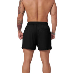 YOUNG LA Muscle Fitness Running Breathable Shorts Casual Mesh Letter Printed Basketball Training Pants