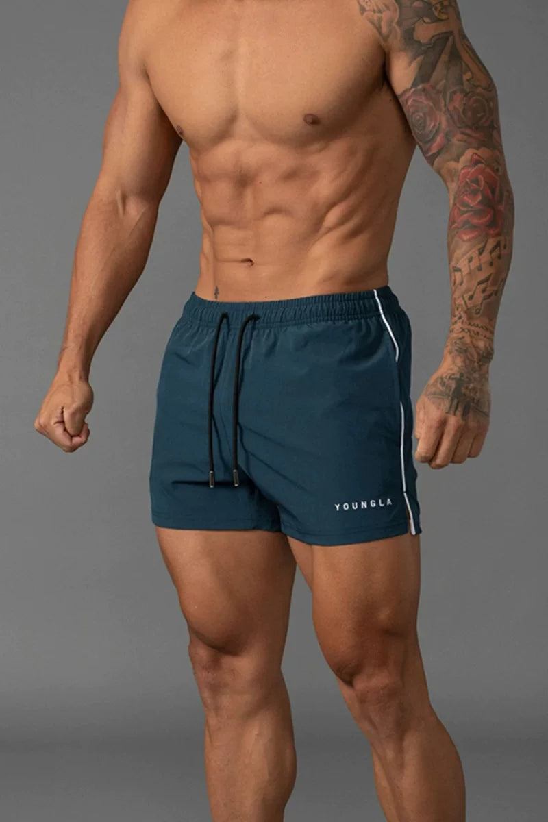 YOUNG LA's new summer men's casual sports outdoor shorts are breathable, casual, running, and fitness three quarter pants