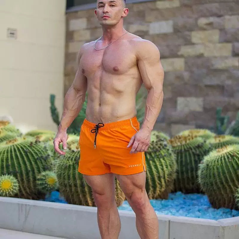 YOUNG LA's new summer men's casual sports outdoor shorts are breathable, casual, running, and fitness three quarter pants