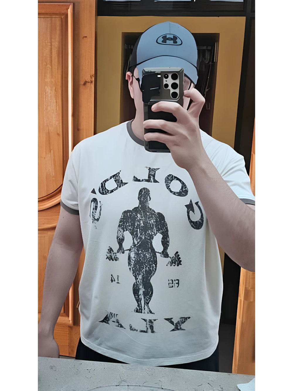 YOUNG LA Sports Short sleeved Men's T-shirt American Trendy Brand Fitness Breathable Running Training Muscle Rubbing Iron Dog Brother