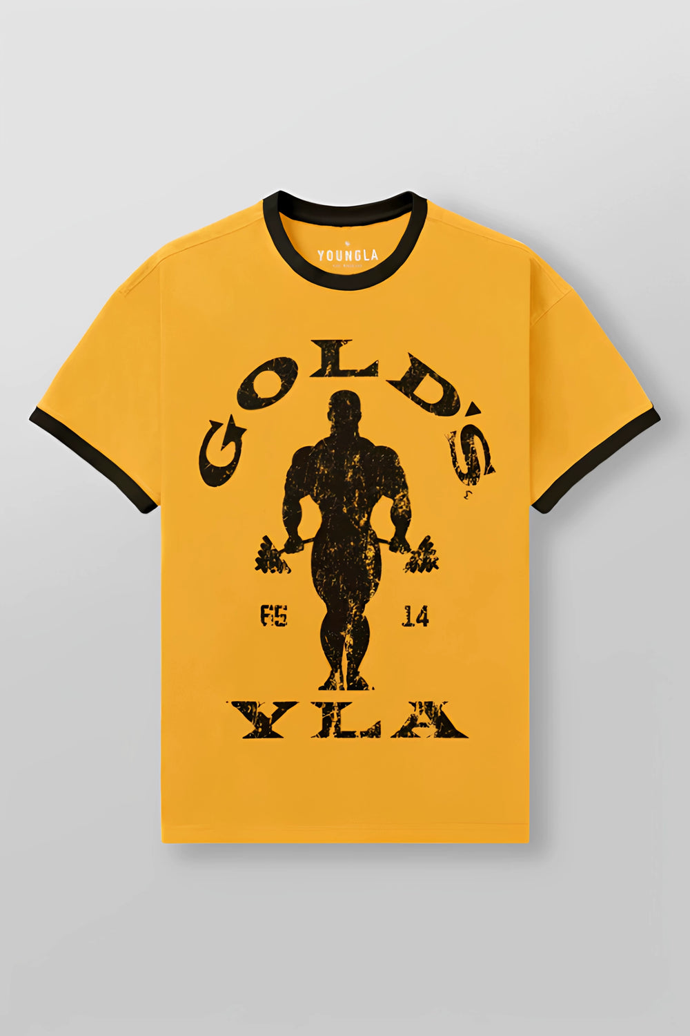 YOUNG LA Sports Short sleeved Men's T-shirt American Trendy Brand Fitness Breathable Running Training Muscle Rubbing Iron Dog Brother