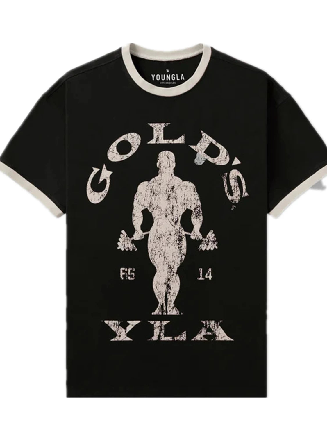 YOUNG LA Sports Short sleeved Men's T-shirt American Trendy Brand Fitness Breathable Running Training Muscle Rubbing Iron Dog Brother
