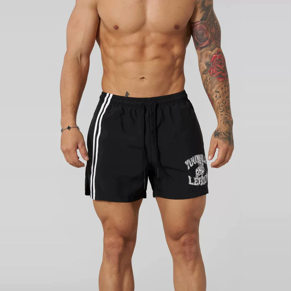 YOUANGL American new style summer men running fitness exercise shorts muscle sports gym casual pants