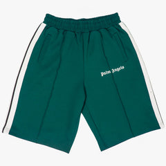 Palm Angels Classic Track Shorts - Dark Green/White