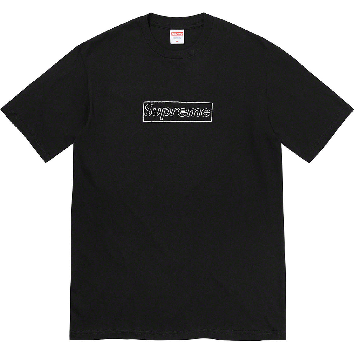Supreme KAWS Chalk Logo Tee – Black / White