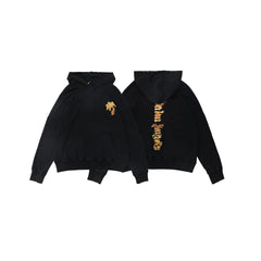 Palm Angels Burning Palm Tree & Flame Logo Hoodie - Black