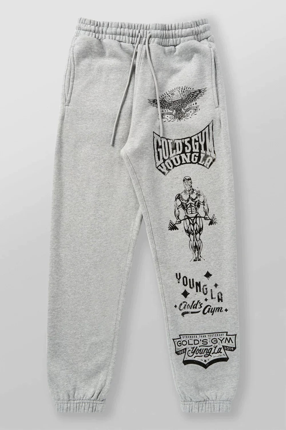 YOONGLA sports pants men's American fashion brand fitness loose training new collection of sweatpants heavyweight looped cotton