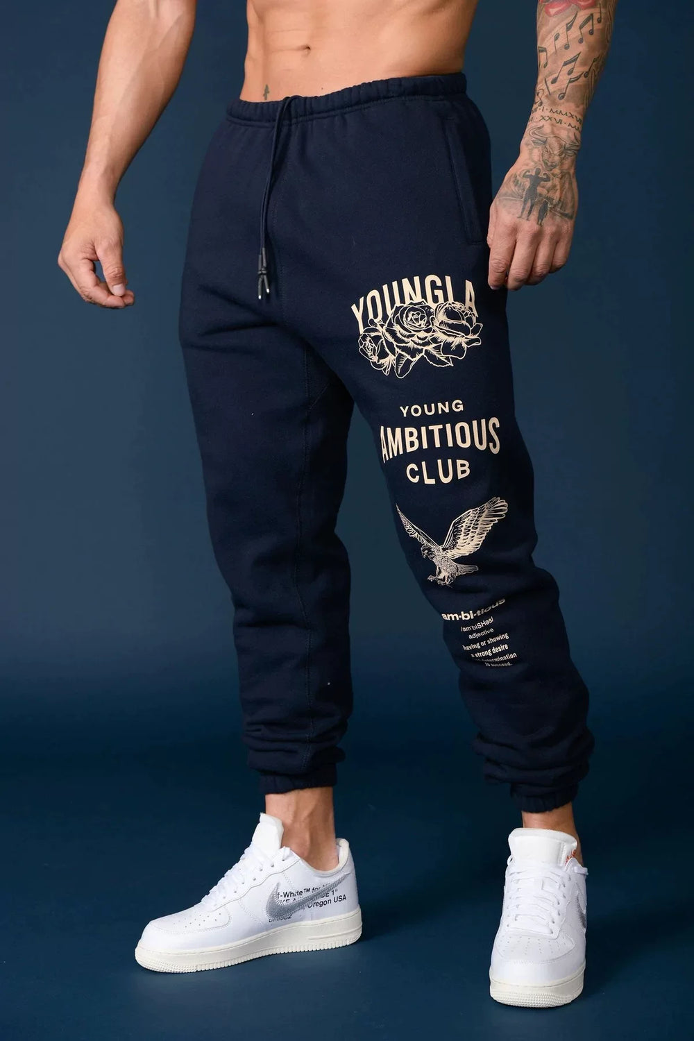 YOONGLA sports pants men's casual thick cotton pants American fashion brand fitness muscle massage iron dog closure foot binding spring and autumn