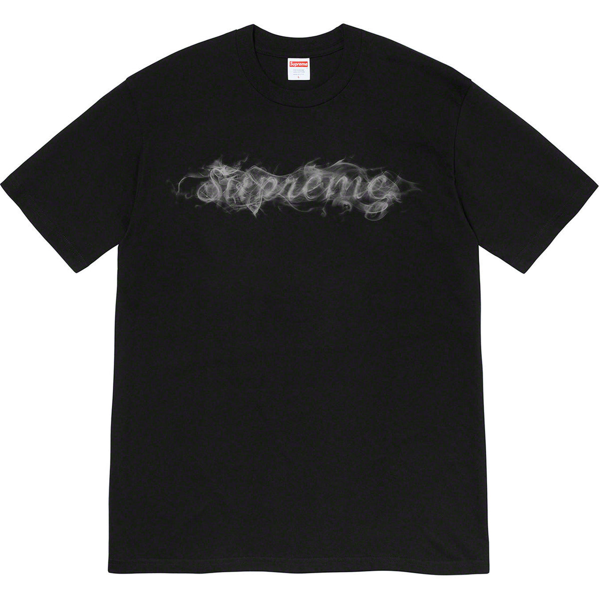 Supreme Smoke Logo T-Shirt – Black / Silver