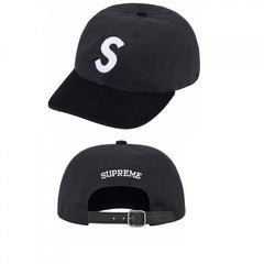 Supreme Black S Logo 6-Panel Dad Hat