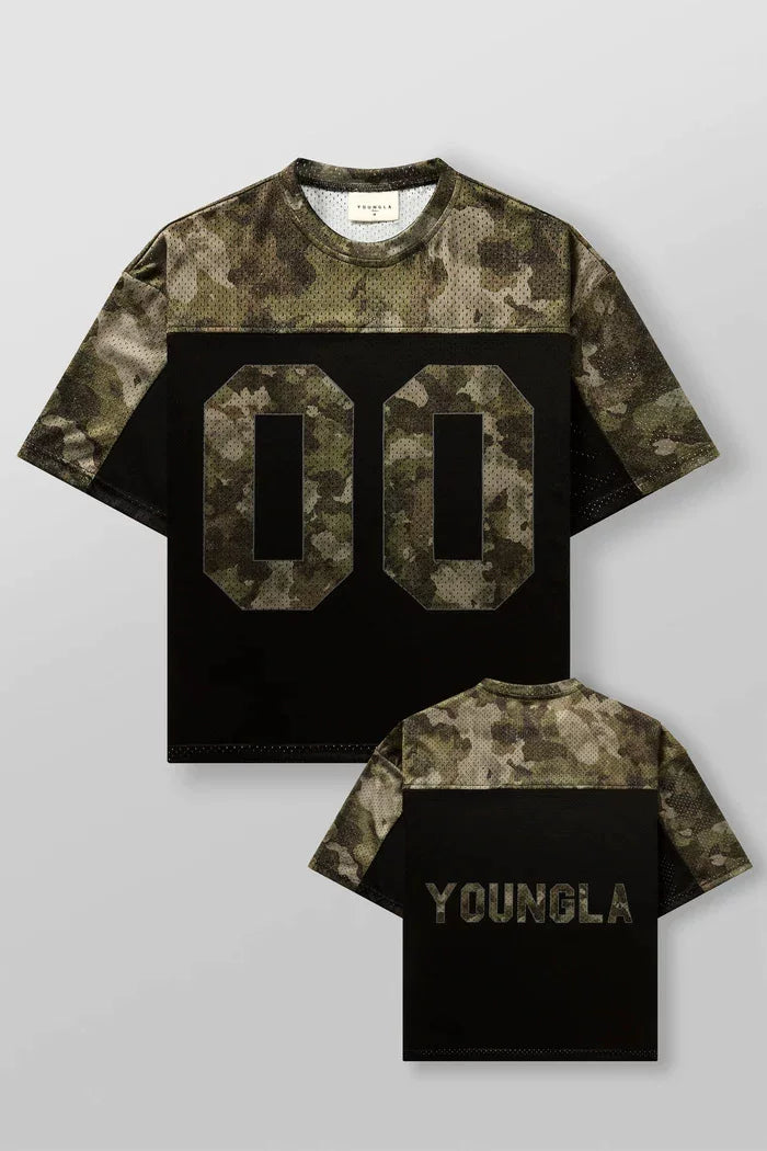 YOUNG LA Sports Men's Short sleeved T-shirt Loose American Breathable Quick drying Elastic Fitness Trendy Brand Large Size Mesh New Style