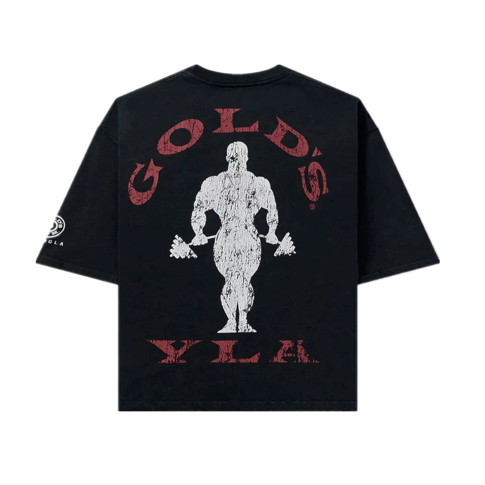 YOUNG LA Sports Short Sleeve Men's T-shirt American Trendy Brand Fitness Training Running Loose Heavy Cotton Half Sleeve Five Sleeve