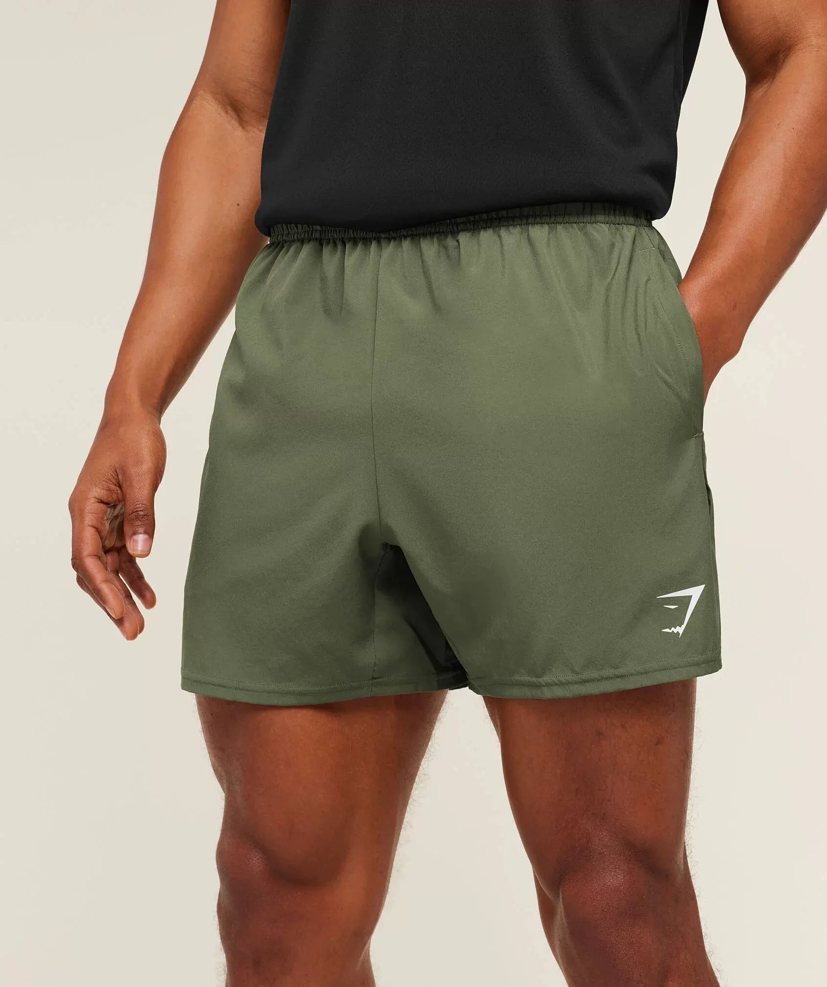 GYMSHARK三分裤弹力跑步健身肌肉速干田径运动短裤男速干运动短裤