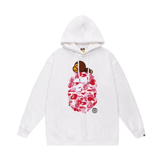 BAPE Baby Milo Pink Camo APE Head Pullover Hoodie