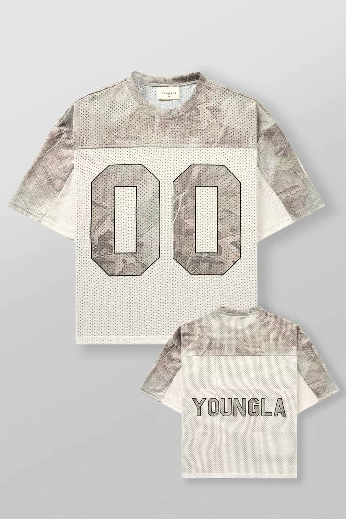 YOUNG LA Sports Men's Short sleeved T-shirt Loose American Breathable Quick drying Elastic Fitness Trendy Brand Large Size Mesh New Style