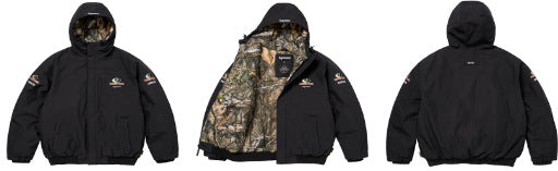 Supreme / Mossy Oak Reversible Hooded Puffer Jacket - Black