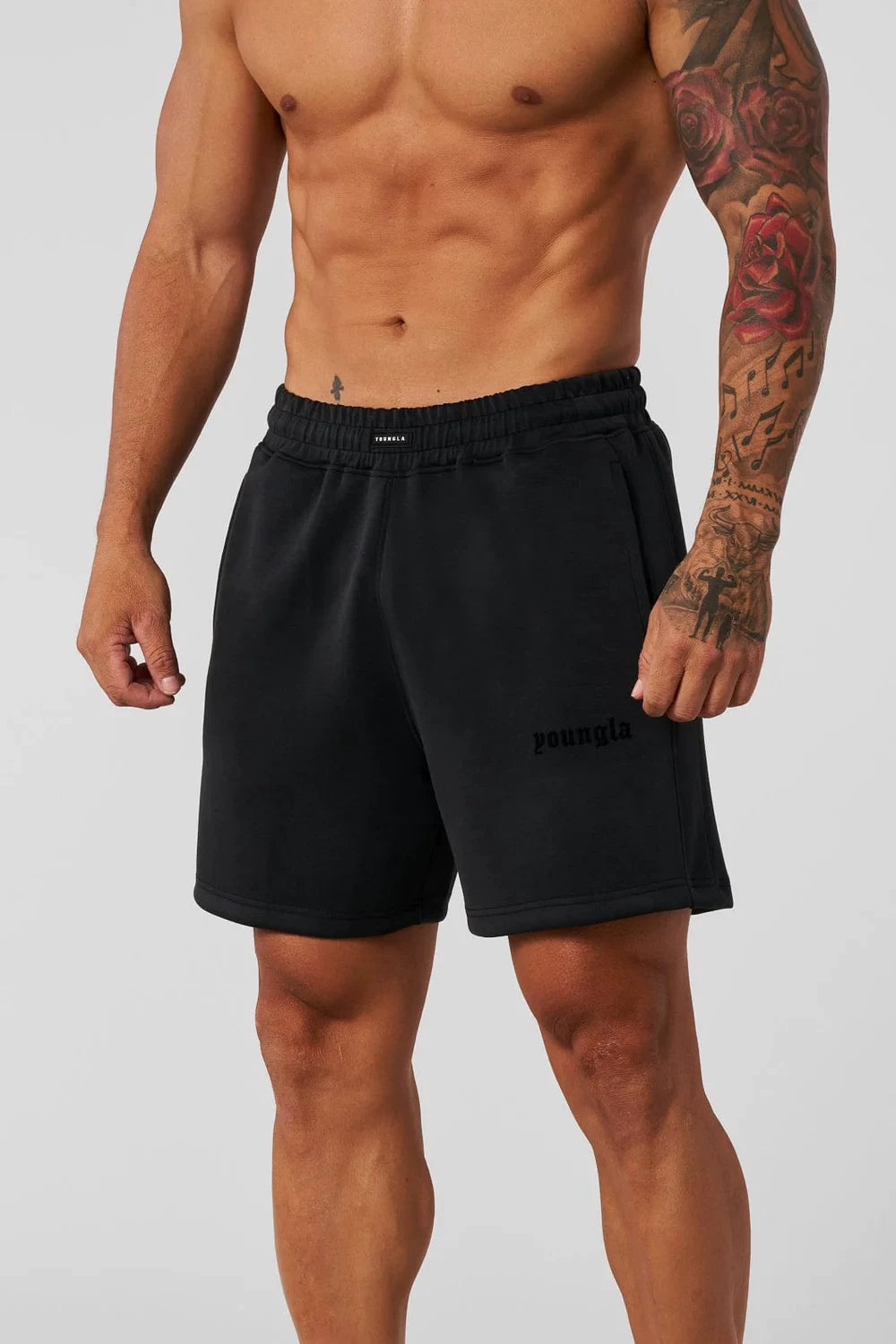 YOUNG LA American style new men's sports pants loose straight shorts for runners, sports and fitness casual pants