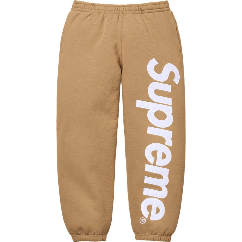 Supreme Vertical Logo Sweatpants – Khaki / White