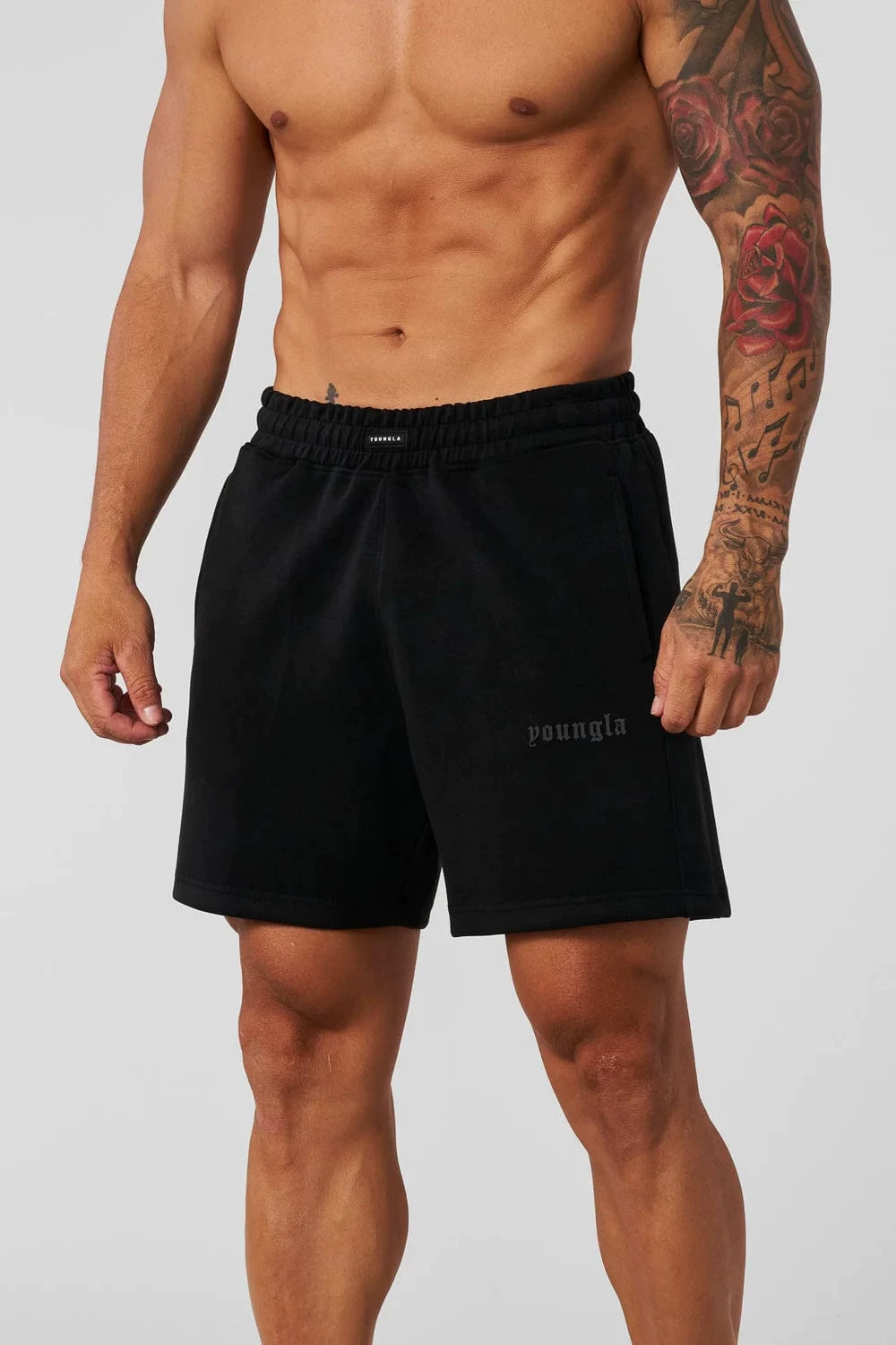 YOUNG LA American style new men's sports pants loose straight shorts for runners, sports and fitness casual pants