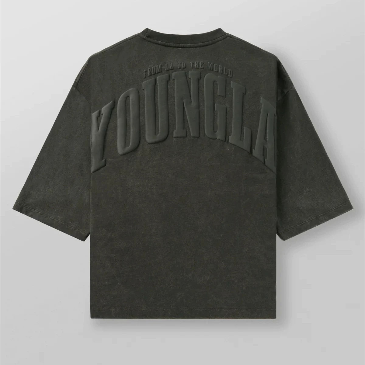 YONGLA American sports T-shirt foam printed pure cotton fitness short sleeved muscle men's loose top casual trendy brand