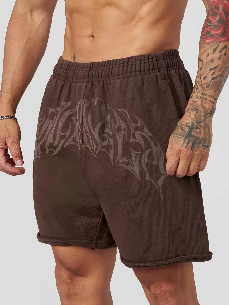 YONGLA Men's Sports and Fitness Shorts Summer Casual Loose Five Cent Pants Cotton Running Breathable Pants