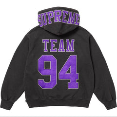 Supreme Team 94 Hooded Sweatshirt - Black / Purple