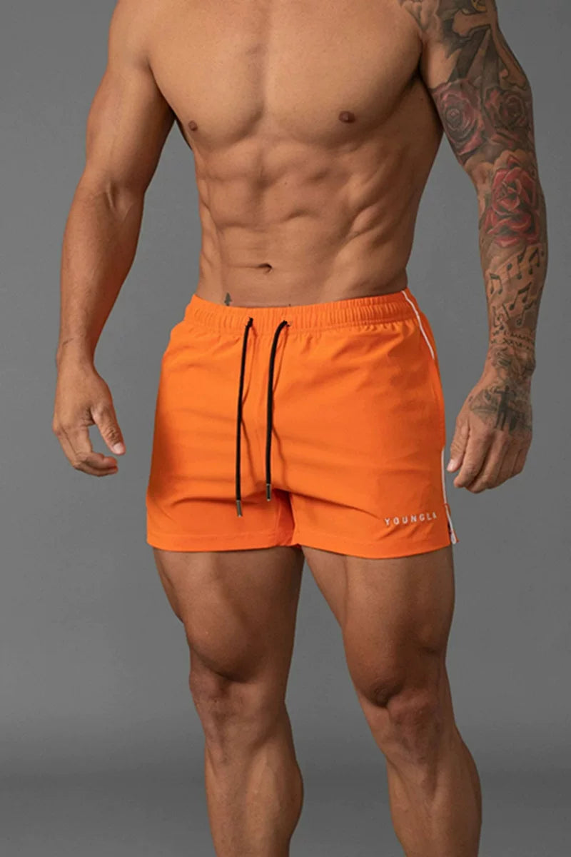 YOUNG LA's new summer men's casual sports outdoor shorts are breathable, casual, running, and fitness three quarter pants