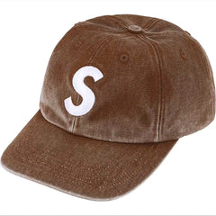 Supreme Washed Brown "S" Logo 6-Panel Dad Hat