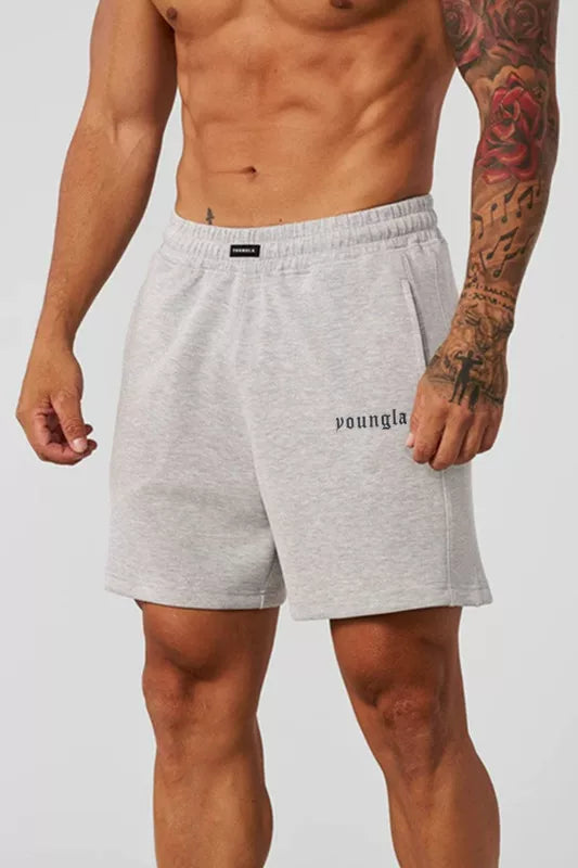 YOUNG LA American style new men's sports pants loose straight shorts for runners, sports and fitness casual pants